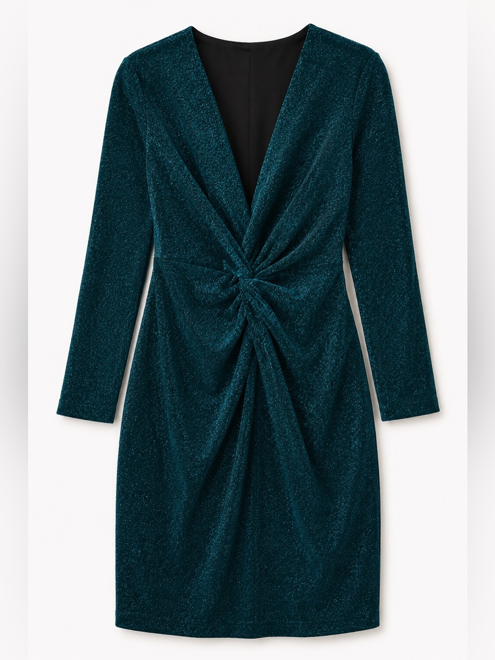Chic Teal Long Sleeve Dress